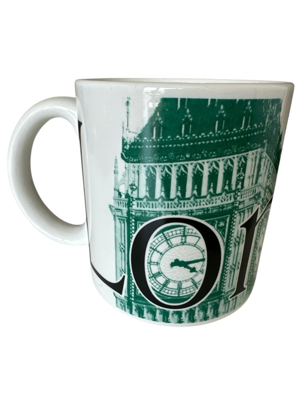 Vintage Starbucks London Big Ben Clock White Ceramic City Mug Collector Series
